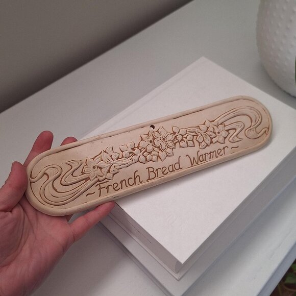 Vintage French Bread Warmer Stone: Lyn Ulick Pottery, 1988 French kitchen - Picture 3 of 3